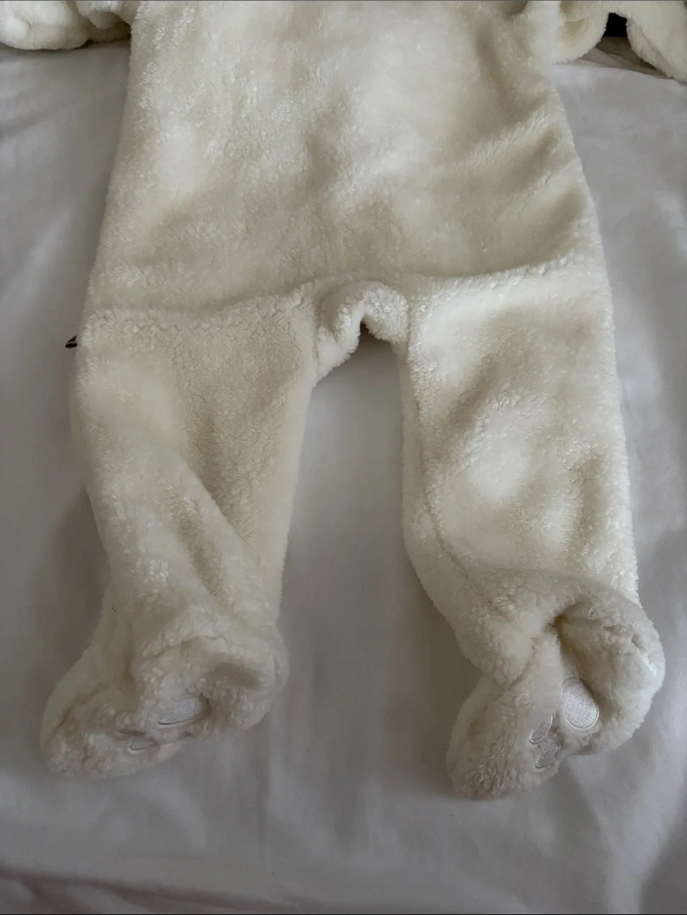 Magnetic Me Cream Sherpa Fleece Hooded Winter Bear Suit